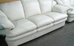 30 Ideas of White Leather Sofas