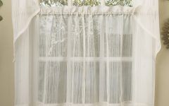 Top 20 of Micro Striped Semi Sheer Window Curtain Pieces