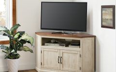 15 Ideas of White Wood Corner Tv Stands