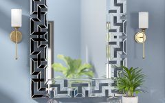 Rectangle Ornate Geometric Wall Mirrors