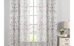 The Best Wavy Leaves Embroidered Sheer Extra Wide Grommet Curtain Panels