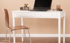15 Best Collection of Aged White Finish Wood Writing Desks