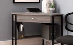 15 Collection of Black and Gray Oval Writing Desks